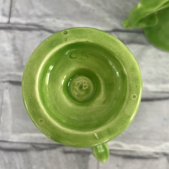 vintage green stemmed mugs - Picture 6 of 9